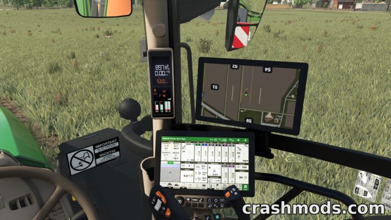Real GPS Mod – In-Vehicle Minimap Display Farming Simulator 25 mod screenshot