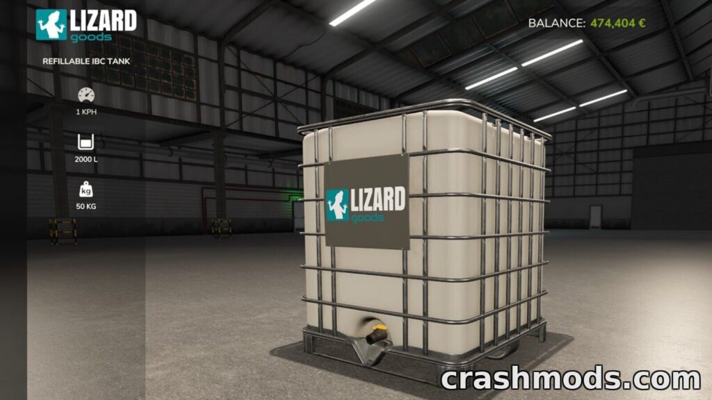 Refillable IBC Tank – 2000 l Liquid Pallet Farming Simulator 25 mod screenshot