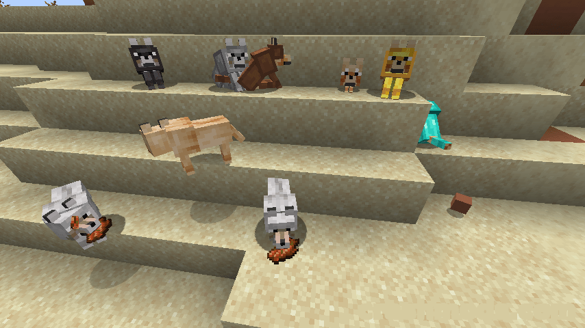 RevampedWolf – Pack Leaders Hunting AI and New Wolf Armor Minecraft mod screenshot
