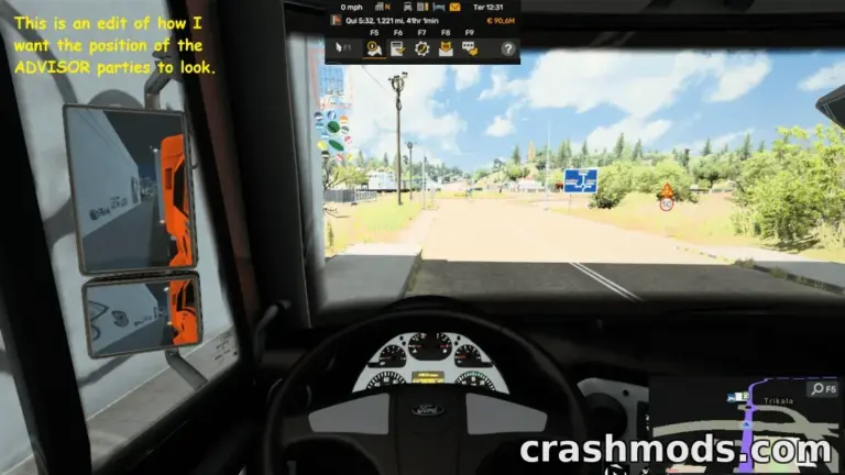 Route Advisor – Transparent HUD Layout Edit Euro Truck Simulator 2 mod screenshot