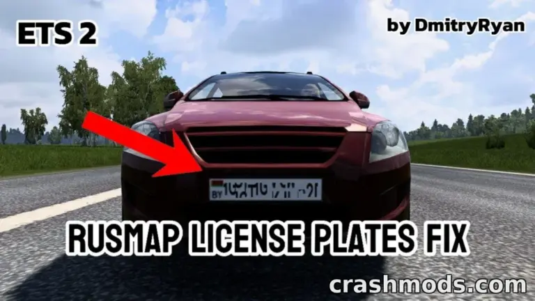 RusMap License Plates Fix – Belarus Plate Conflict Repair Euro Truck Simulator 2 mod screenshot