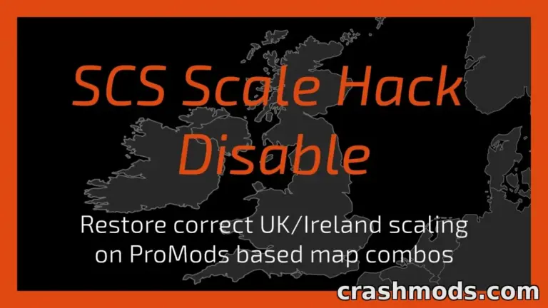 SCS Scale Hack Disable – Scale Fix for ProMods Map Combos Euro Truck Simulator 2 mod screenshot