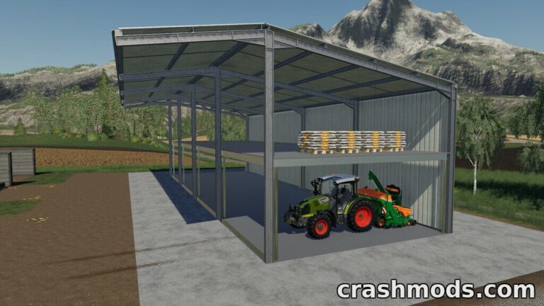 Shed With Hydraulic Control – Three Sheds with Adjustable Floors Farming Simulator 22 mod screenshot