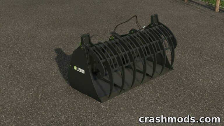 Detailed view of the "Shovel With Grapple" attachment for Farming Simulator 22, showcasing its robust design and functionality.