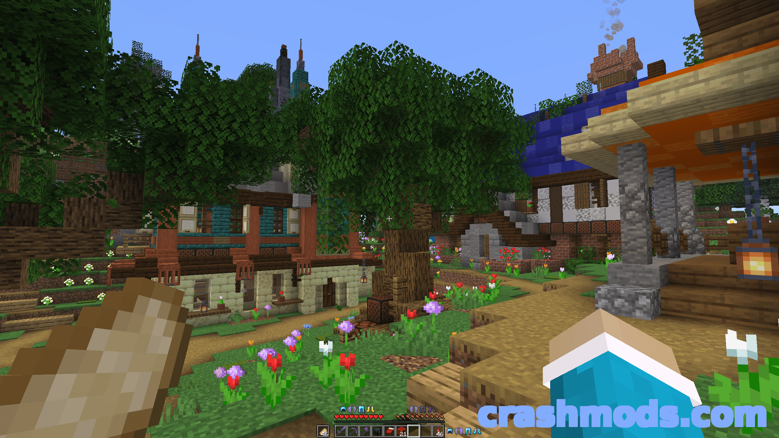 Simple Armor Hud – On-Screen Armor Display Above the Food Bar – screenshot 2