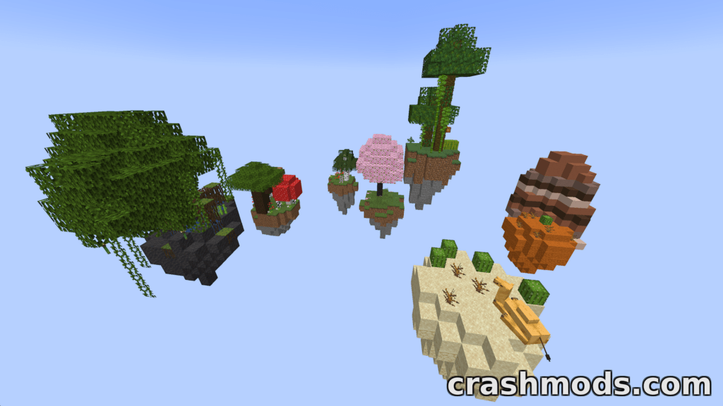 SkyBlock Biome Islands – Biome-Themed Islands with Hard-to-Get Resources Minecraft mod screenshot