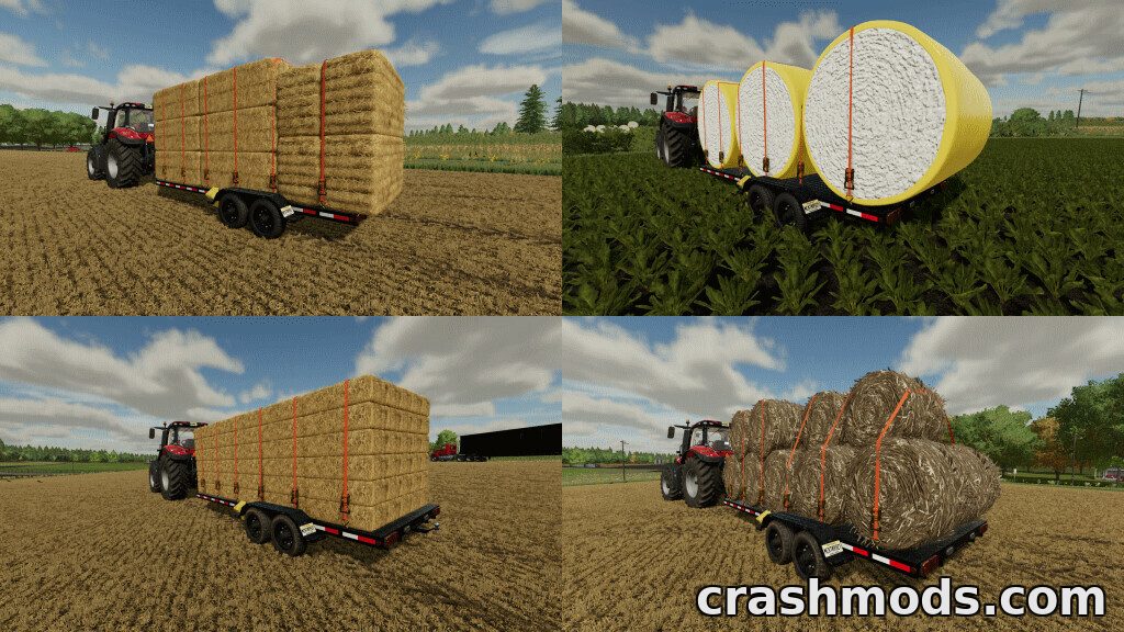 Small Flatbed Autoload Trailer – 5-in-1 Bale Autoloader – screenshot 3