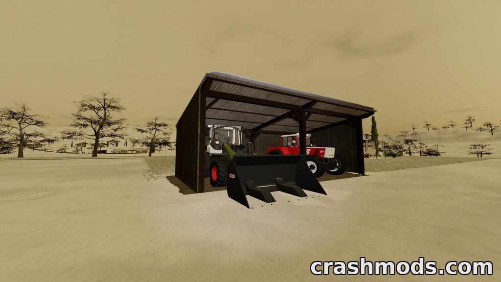 Small Wooden Shelter – 10 x 5 m Storage Roof – screenshot 3