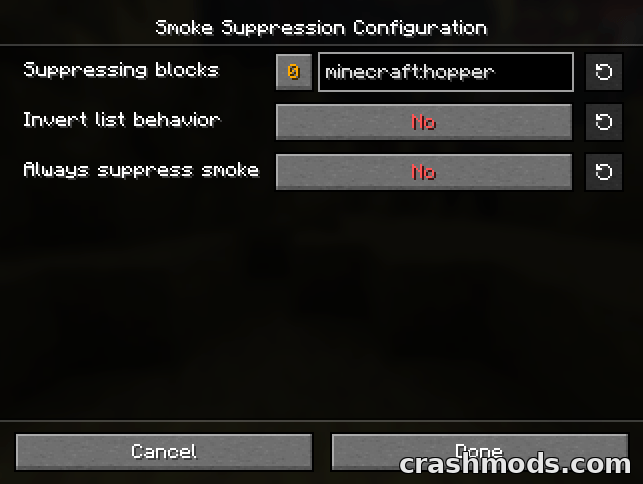 Smoke Suppression – Hide Campfire Smoke Above Hoppers and Rails Minecraft mod screenshot