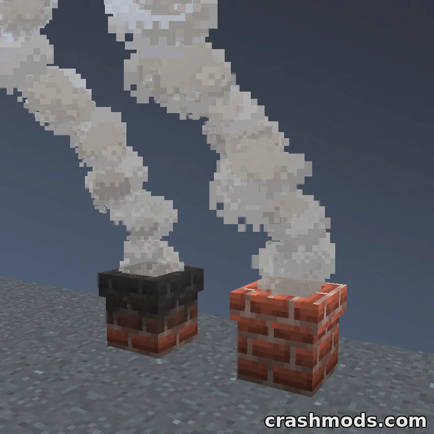 Sooty Chimneys for Fabric – Chimney Blocks with Wind-Driven Smoke – screenshot 2