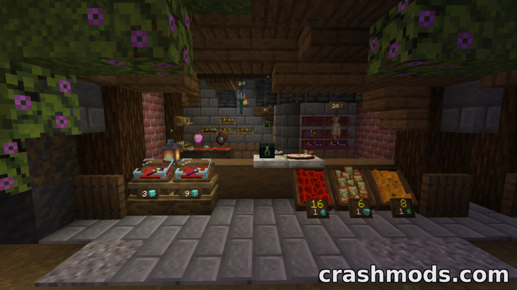 Spud’s Shops – Decorative Player Shops with Staff Permissions Minecraft mod screenshot