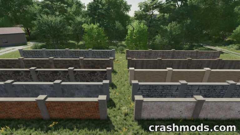 Stone Walls – 20 Paintable Walls for Build Mode Farming Simulator 22 mod screenshot