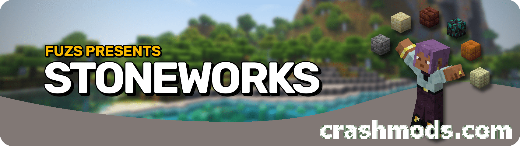 Stoneworks – Cobbled Brick and Tile Variants for Every Vanilla Stone