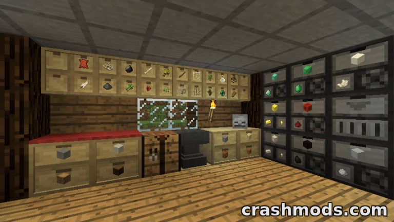 Storage Drawers – Compact Click-Based Bulk Item Storage Minecraft mod screenshot