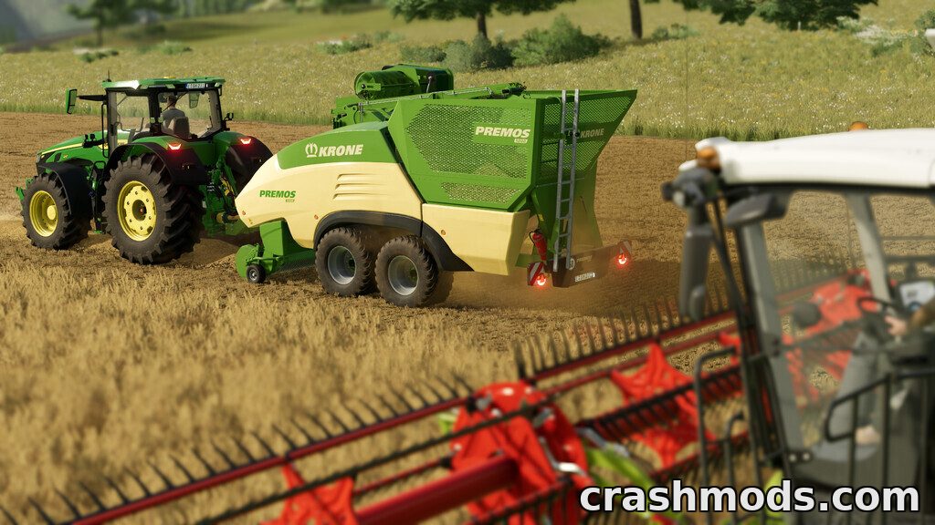 Straw Harvest Pack – Krone Premos 5000 Pellet Harvester and Balers – screenshot 2