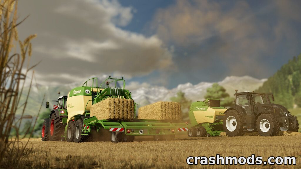 Straw Harvest Pack – Krone Premos 5000 Pellet Harvester and Balers – screenshot 5
