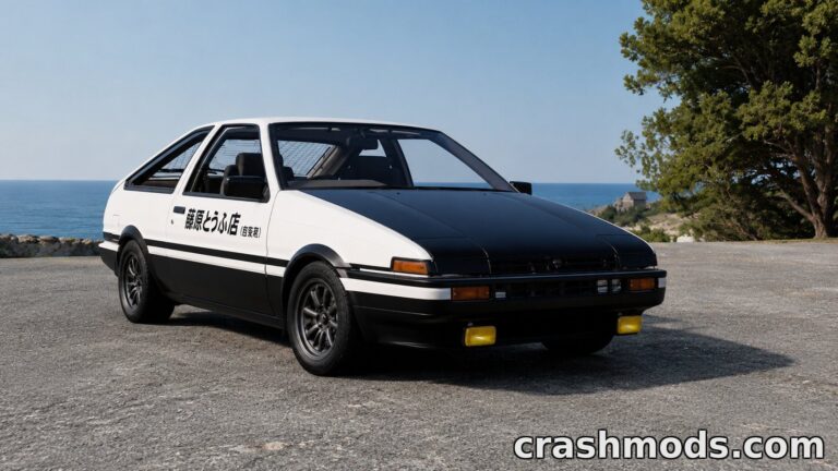 Toyota AE86 – Fully Interactive Interior and EV Conversion BeamNG.drive mod screenshot