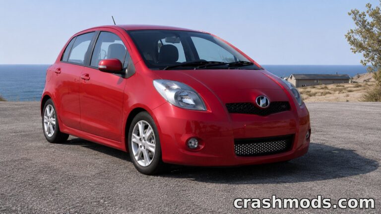 Toyota Vitz RS XP90 – JBeam Car with 6 Configurations BeamNG.drive mod screenshot