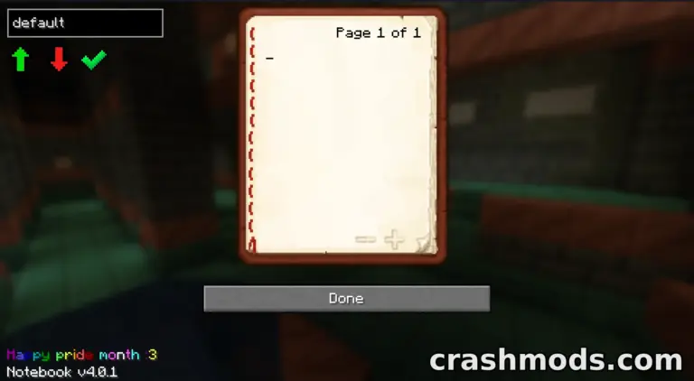 Vanilla Notebook – In-Game Notepad for Coordinates and Notes Minecraft mod screenshot