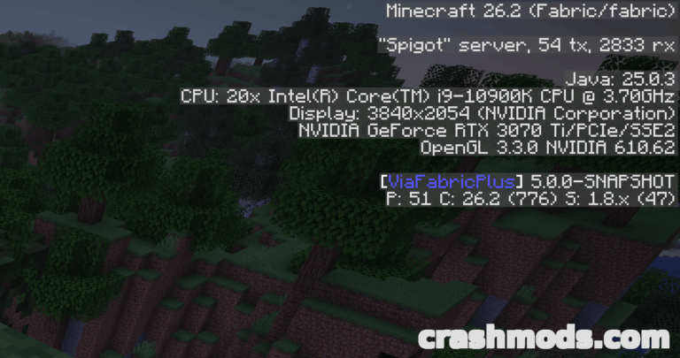 ViaFabricPlus – Multi-Version Server Support From Classic to Bedrock Minecraft mod screenshot