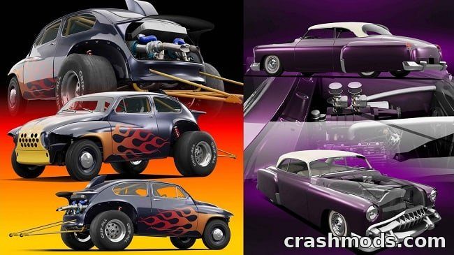Vintage Custom Parts & Livery Pack – Retro Parts and Liveries BeamNG.drive mod screenshot