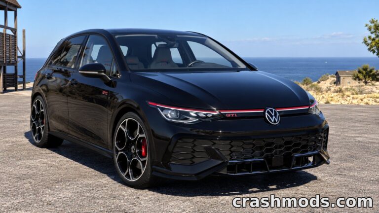 Volkswagen Golf 8.5 2024-2026 – Detailed Car with Navigation BeamNG.drive mod screenshot