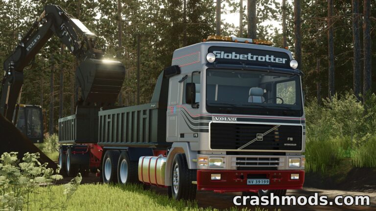 Volvo F16 Globetrotter Tipper – Truck and Trailer Farming Simulator 25 mod screenshot