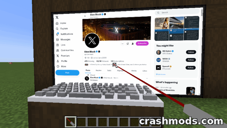 WebDisplays – In-Game Web Browser Screens Minecraft mod screenshot