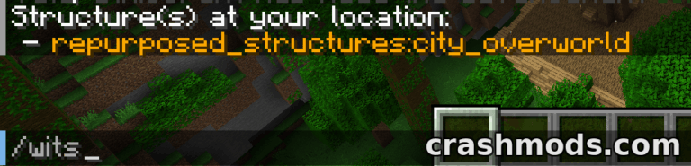 WITS (What Is This Structure?) – Command to Identify Structures at Your Location Minecraft mod screenshot