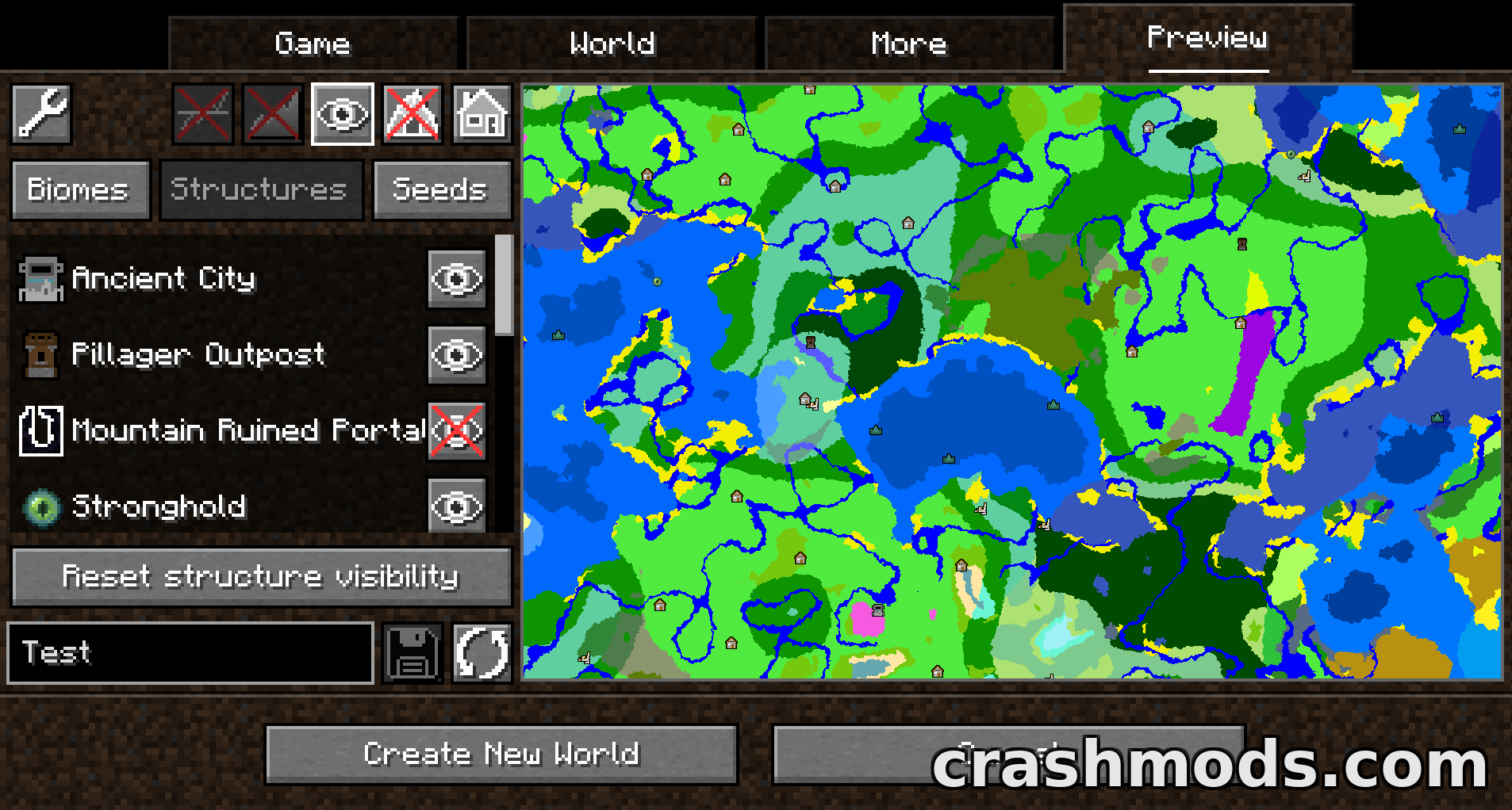 World Preview – See Biomes Structures and Heightmaps Before Creating a World – screenshot 6