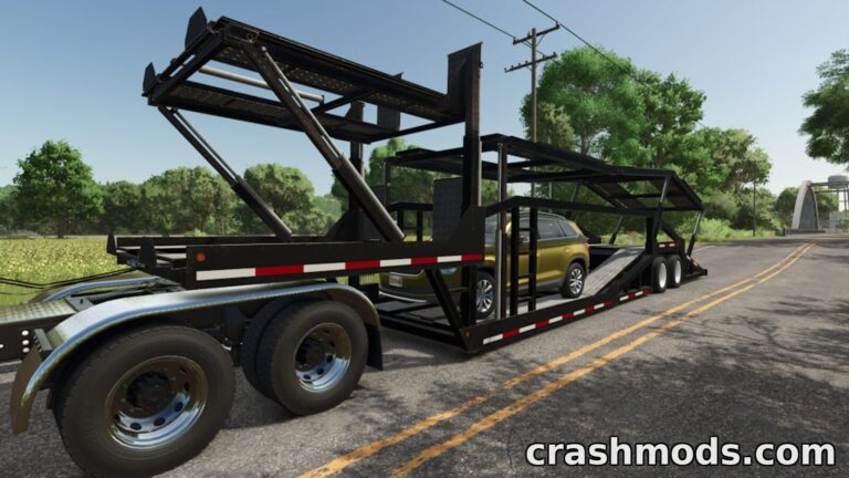 XPS 8400 Car Carrier – Two-Deck Vehicle Trailer Farming Simulator 25 mod screenshot