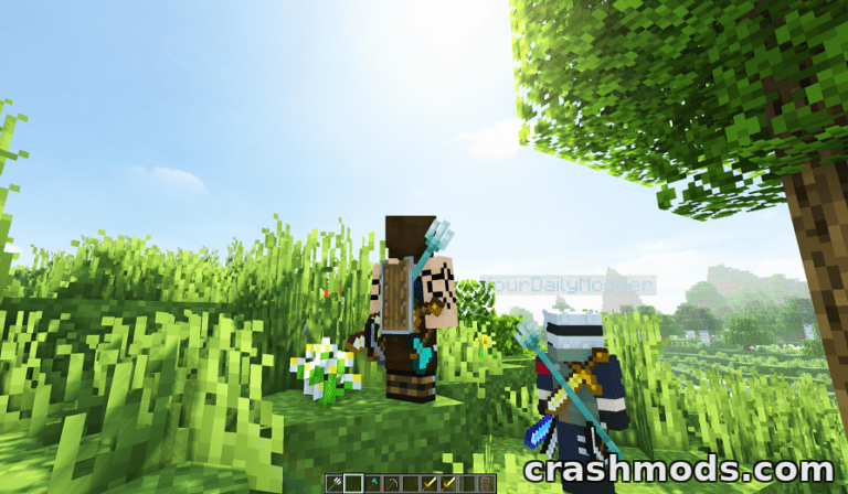 YDM’s Weapon Master – Hotbar Weapons and Tools Shown on Your Character Minecraft mod screenshot