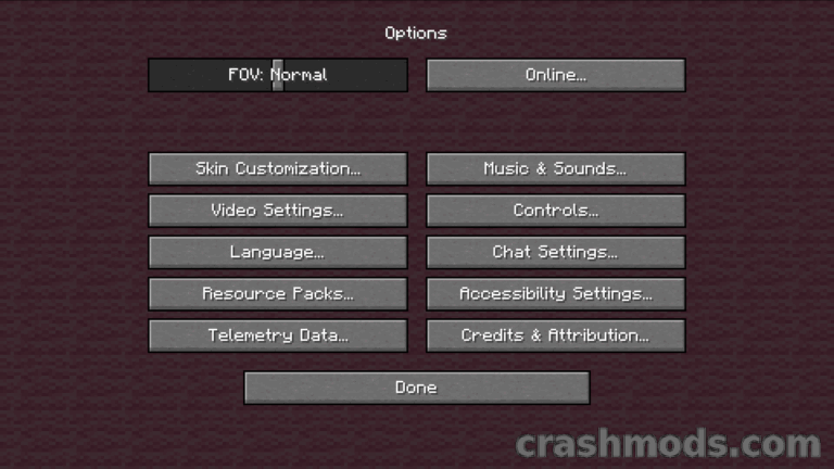 YUNG’s Menu Tweaks – Easier Menu Navigation with Custom Backgrounds Minecraft mod screenshot