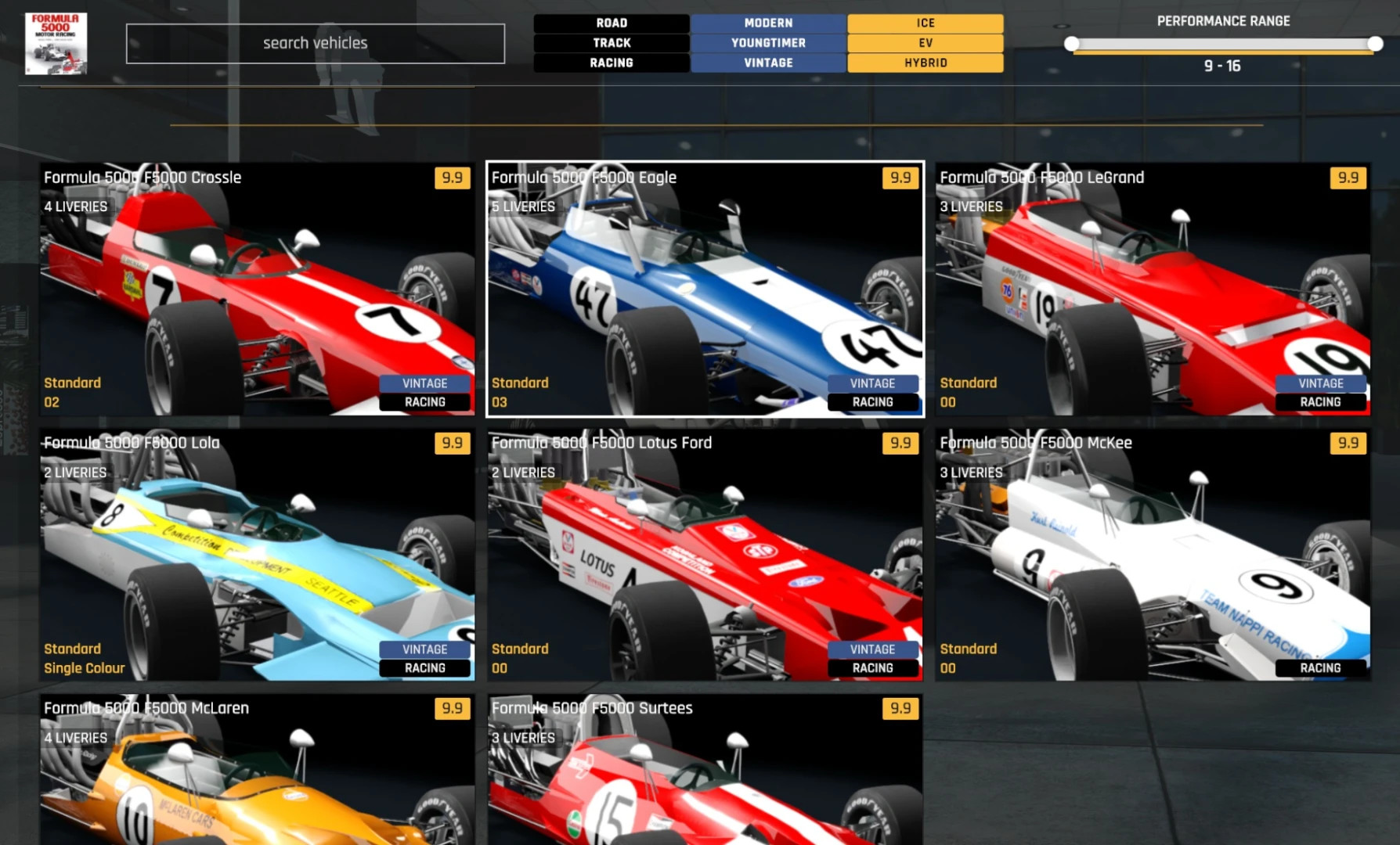 1968 Formula 5000 – Vintage Open-Wheel Racers