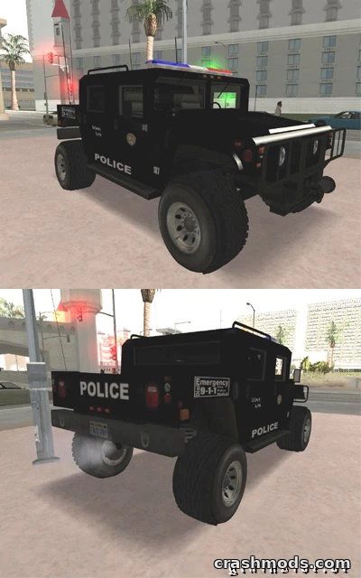 1986 Hummer H1 Police – Off-Road Patrol Vehicle GTA San Andreas mod screenshot