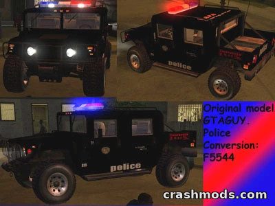 1986 Hummer Police Vehicle – Police Conversion GTA San Andreas mod screenshot