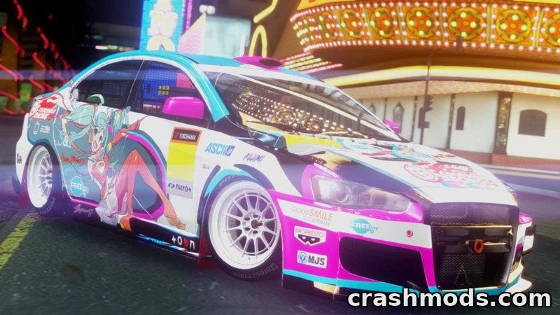 2008 Mitsubishi Lancer Evolution X – Racing Miku 2016 Itasha – screenshot 4
