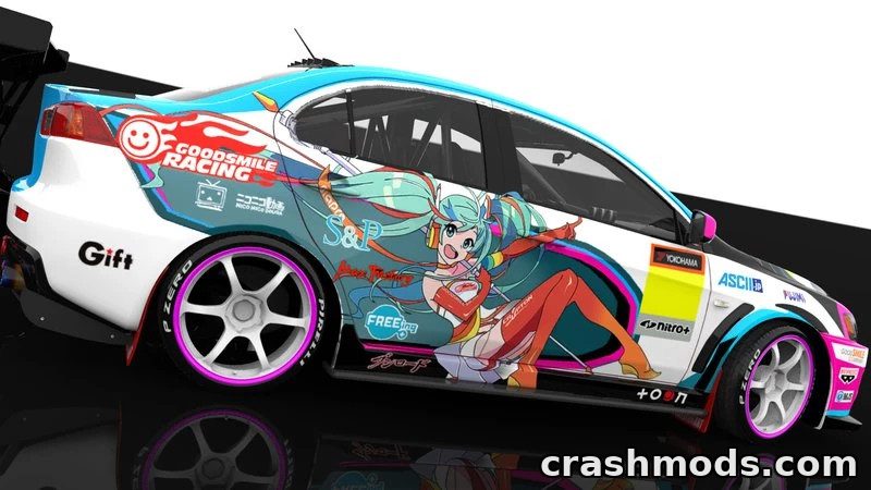 2008 Mitsubishi Lancer Evolution X – Racing Miku 2016 Itasha – screenshot 5