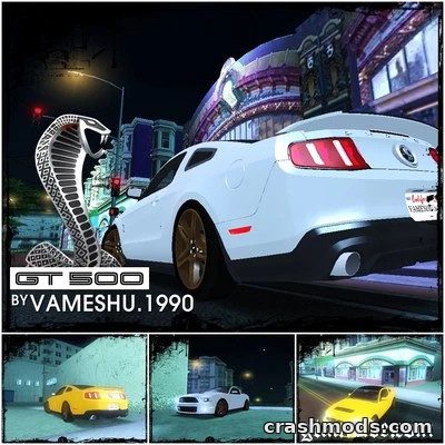 2010 Ford Shelby GT500 – Muscle Car with Three Paintjobs GTA San Andreas mod screenshot