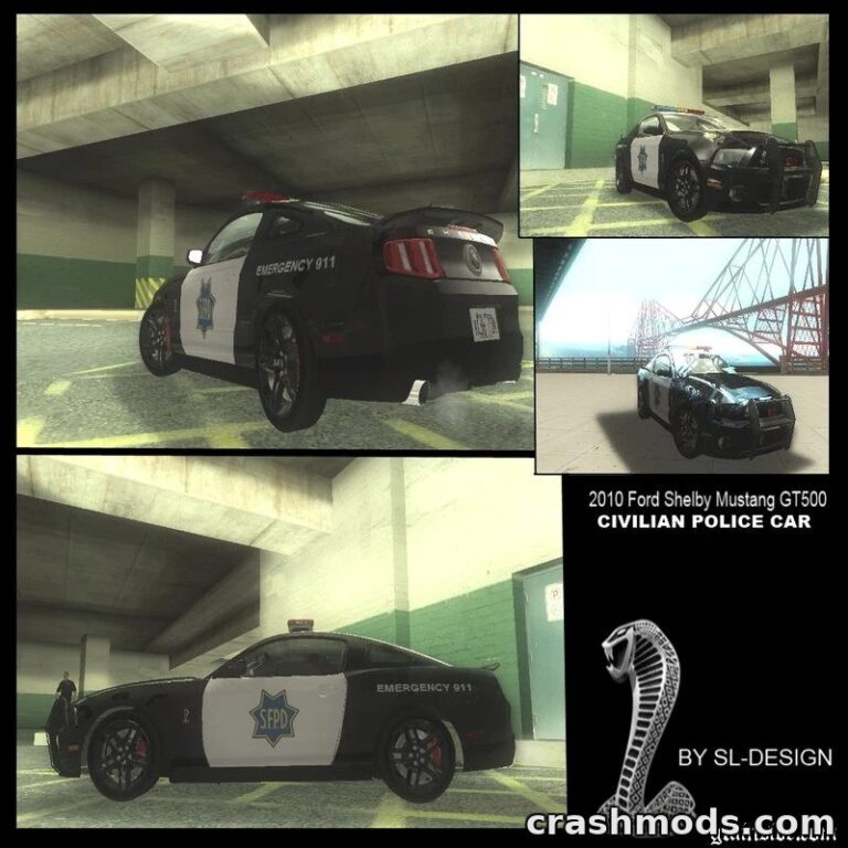 2010 Ford Shelby Mustang GT500 – Civilian SFPD Cop Car GTA San Andreas mod screenshot