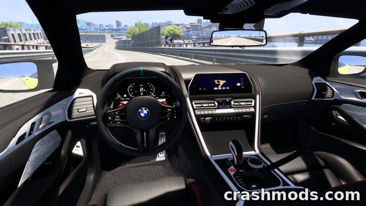 2022 BMW M8 Competition G16 – Sports Car with Rough Exhaust Sound Euro Truck Simulator 2 mod screenshot