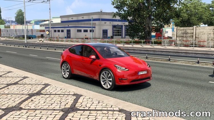 2022 Tesla Model Y – Rebuilt Electric Crossover Euro Truck Simulator 2 mod screenshot