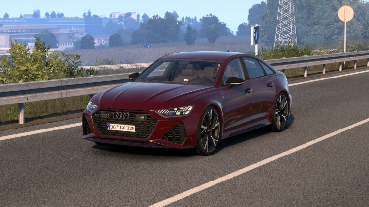 2023 Audi RS6 C8 – Performance Estate with Digital Dashboard Euro Truck Simulator 2 mod screenshot