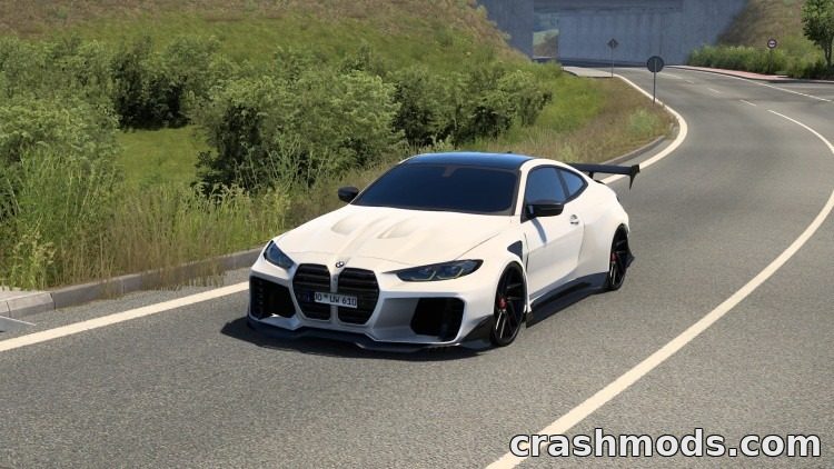2023 BMW M4 Widebody – Wide Coupe with Custom Interior Lights Euro Truck Simulator 2 mod screenshot