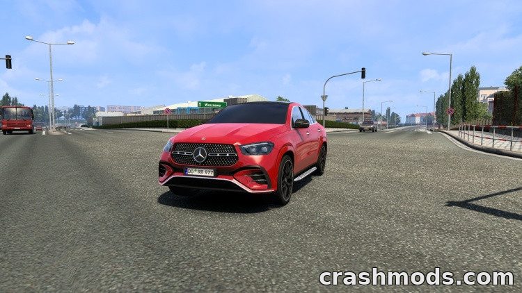 2025 Mercedes-Benz GLE 450 Coupe – HQ Interior and Digital Dash Euro Truck Simulator 2 mod screenshot