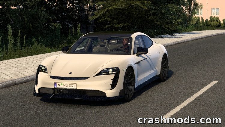 2025 Porsche Taycan Turbo S Mansory – Electric Sports Sedan Euro Truck Simulator 2 mod screenshot