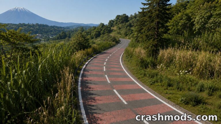 2K Ashinoko Skyline – Musical Road Map with Rain Version BeamNG.drive mod screenshot