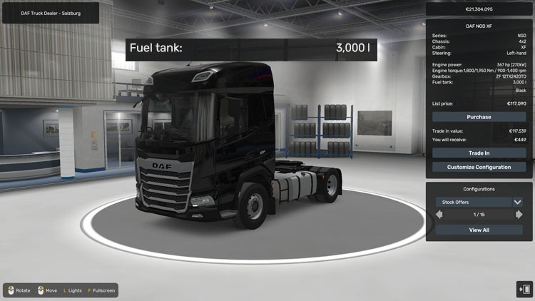 3000 Liters Mega Fuel Tank – Bigger Tanks for Diesel Trucks Euro Truck Simulator 2 mod screenshot