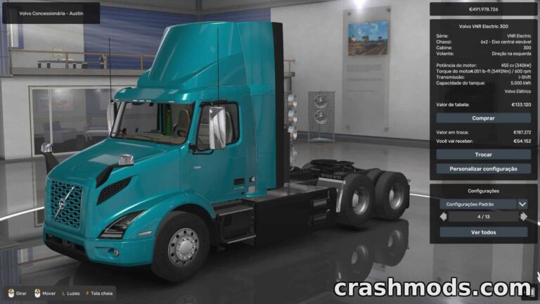 5000 kWh Battery – Extended Range for Electric Trucks American Truck Simulator mod screenshot