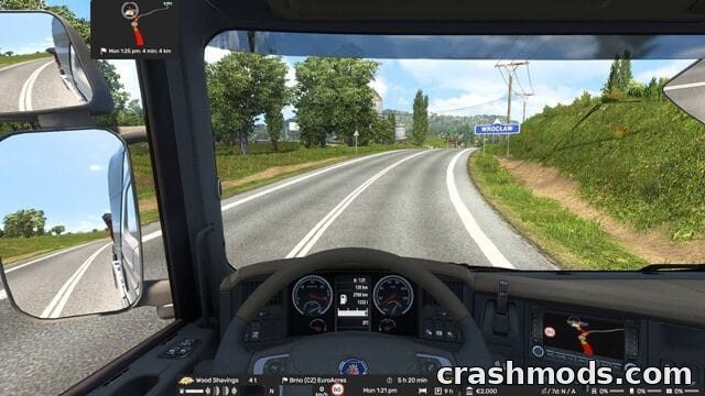 Adviser Bottom Bar HUD – Compact Left-Side Layout American Truck Simulator mod screenshot